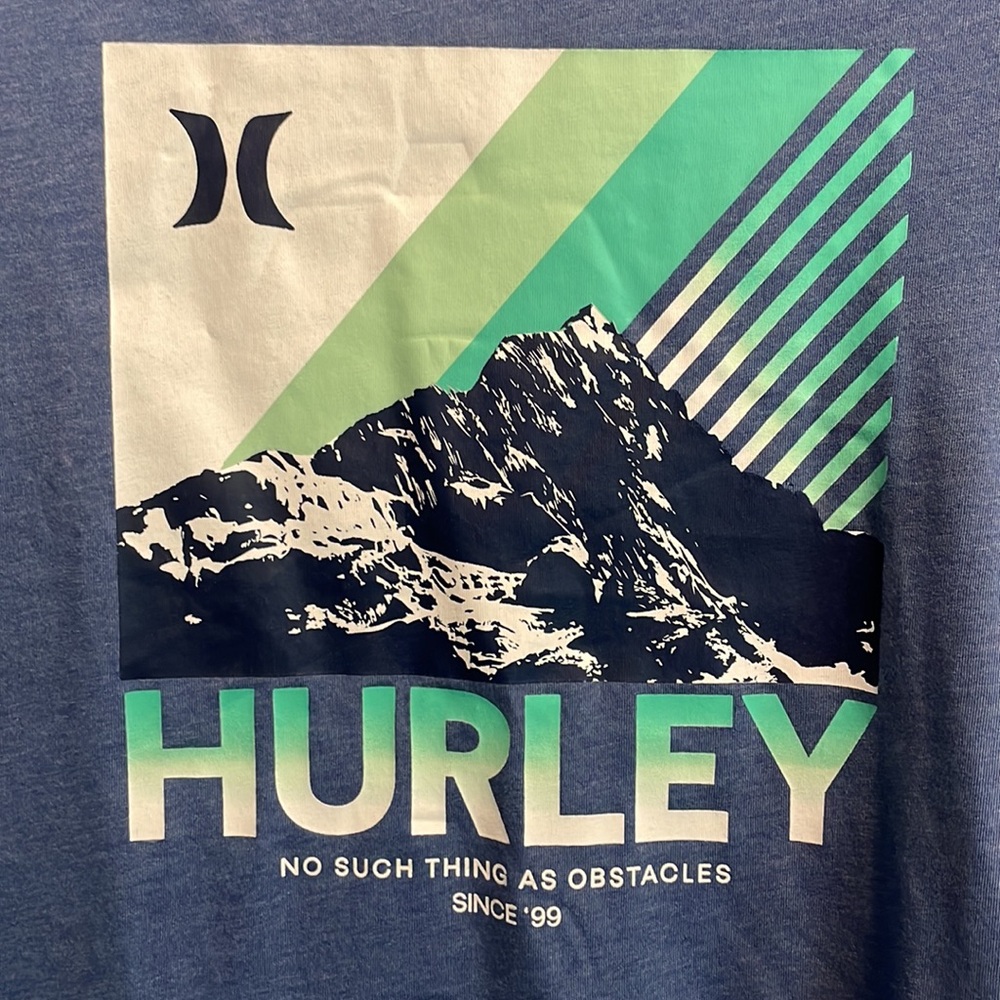 Hurley Boys Large (12-13 yrs) Mountain Graphic Tee